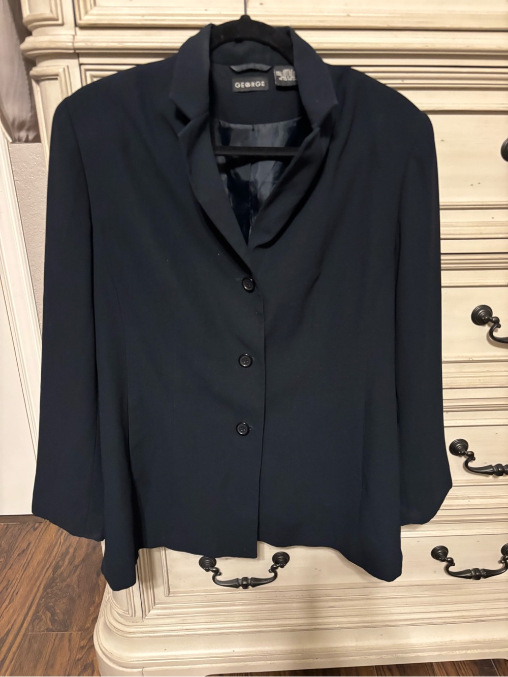 George Women's Black Button-Front Blazer Jacket